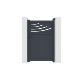 Portillon 1m HALTI H.160cm aluminium gris