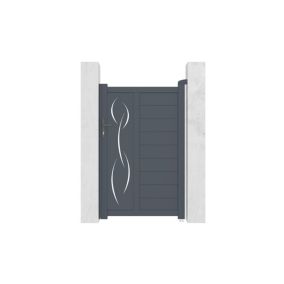 Portillon 1m LIFE H.160cm aluminium gris