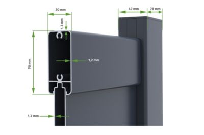 Portillon 1m RUIVO H.160cm + Kit inversion ouverture