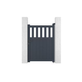 Portillon 1m SANTIS H.140cm aluminium gris