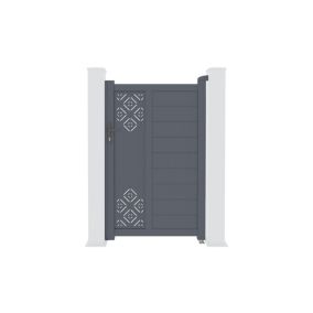 Portillon 1m TRIGLAV H.160cm aluminium gris