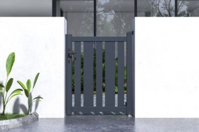 Portillon 1m VEYMONT H.120cm aluminium gris