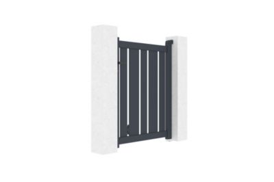 Portillon 1m VEYMONT H.120cm aluminium gris