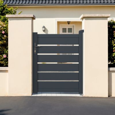 Portillon 1m VOGEL H.120cm aluminium gris