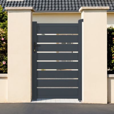 Portillon 1m VOGEL H.160cm aluminium gris
