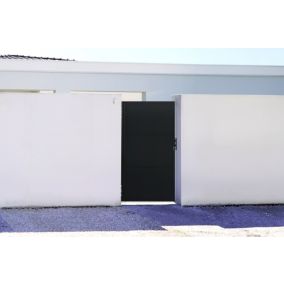 Portillon acier 1m NALI H.180cm Noir mat