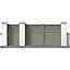 Portillon aluminium Annoire gris 7039 - 100 x h.179 cm