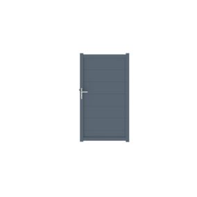 Portillon aluminium Chalon gris anthracite RAL 7016 100x180 cm Jardimat