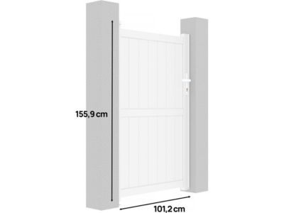 Portillon aluminium "Lola"  101.2 x 155.9 cm  Blanc