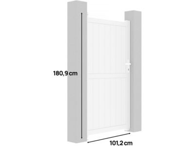 Portillon aluminium "Lola"  101.2 x 180.9 cm  Blanc