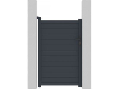 Portillon aluminium "Marc"  101.2 x 155.9 cm  Gris