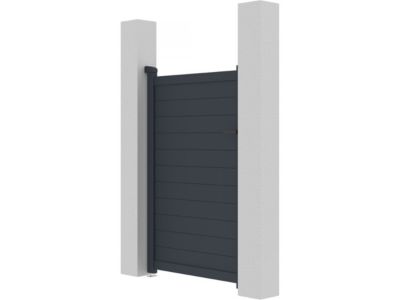 Portillon aluminium "Marc"  101.2 x 155.9 cm  Gris