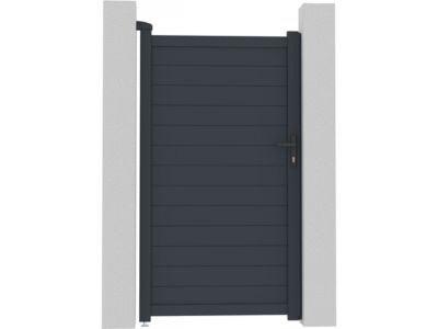 Portillon aluminium "Marc"  101.2 x 180.9 cm  Gris