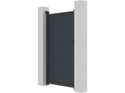 Portillon aluminium "Marc"  101.2 x 180.9 cm  Gris