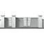 Portillon aluminium Tessy gris taupe 7037 sablé - 100 x h.128,6 cm
