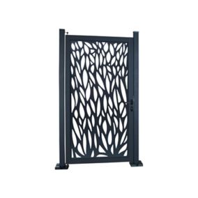 Portillon arbre alu Neva anthracite 93 x h.171 cm