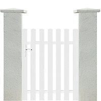 Portillon battant Velay en PVC blanc cadre aluminium L 1M x H 1.20M