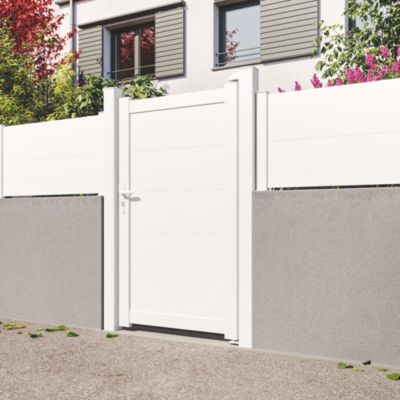 Portillon Belty en aluminium MARYN - 99 x h.175 cm - Blanc