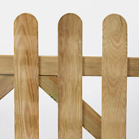 Portillon clôture bois Blooma Liao vert 100 x h.80 cm