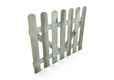Portillon clôture bois Blooma Liao vert 100 x h.80 cm