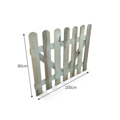 Portillon clôture bois Blooma Liao vert 100 x h.80 cm