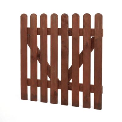 Portillon clôture bois Blooma Luiro marron 100 x h.100 cm