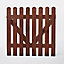Portillon clôture bois Blooma Mekong marron 100 x h.100 cm