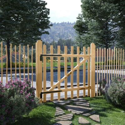 Portillon de clôture - vidaXL - Bois de noisetier - 100x100 cm - Manuel - Droit