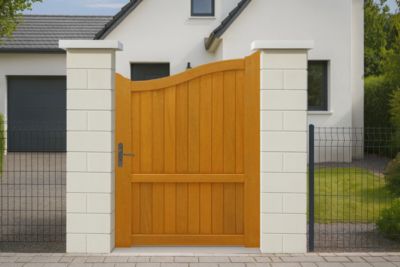 Portillon En Bois Plein L1m X H1,60/1,80 M Gd Menuiseries