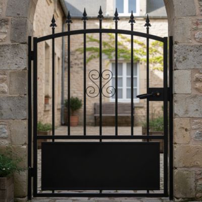 Portillon fer Braga noir - 100 x h.120 cm