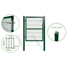 Portillon grillagé 1m RAZO H.120cm Vert