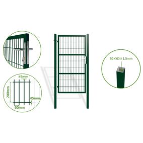 Portillon grillagé 1m RAZO H.180cm Vert