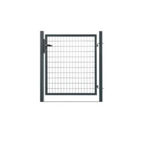 Portillon grillagé en acier galvanisé maille 100 x 50 L 1m x H 1m00 Gris anthracite