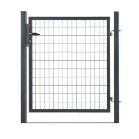 Portillon grillagé en acier galvanisé maille 100 x 50 L 1m x H 1m00 Gris Anthracite