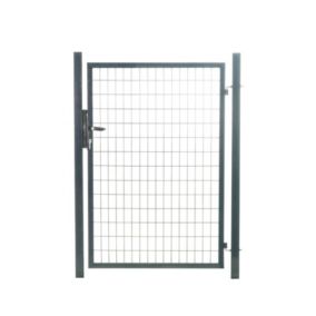 Portillon grillagé en acier galvanisé maille 100 x 50 L 1m x H 1m20 Gris anthracite