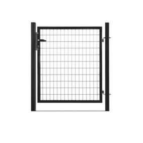 Portillon grillagé en acier galvanisé maille 100 x 50 L 1m x H 1m20 Noir