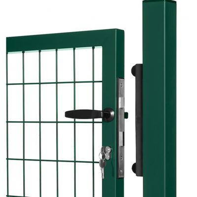 Portillon grillagé en acier galvanisé maille 100 x 50 L 1m20 x 1m00 Vert