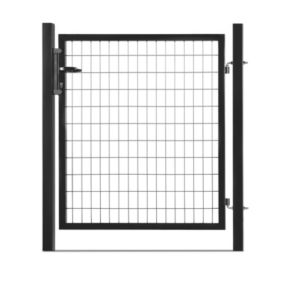 Portillon grillagé en acier galvanisé maille 100 x 50 L 1m20 x 1m50 Noir