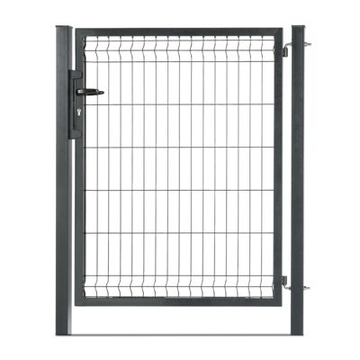 Portillon grillagé en acier galvanisé maille 200 x 50 occultable passage 1m x H 2m Gris anthracite