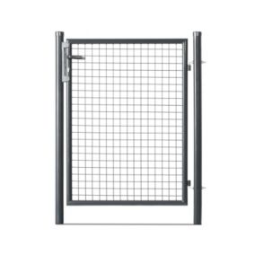 Portillon grillagé en acier galvanisé maille 50 x 50 passage L 1m x H1m00 Gris anthracite