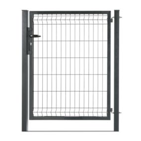 Portillon grillagé Full passage 1m ht 1m20 gris anthracite