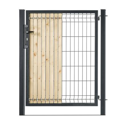 Portillon grillagé Full passage 1m ht 1m50 gris anthracite