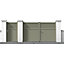 Portillon Jardimat aluminium Annoire gris 7030 - 100 x h.179 cm