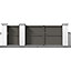 Portillon Jardimat aluminium Tours gris 7039 - 100 x h.180 cm