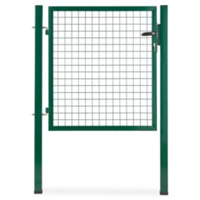 Portillon pour clôture grillagée à poteaux carrés Blooma vert 100 x h.100 cm