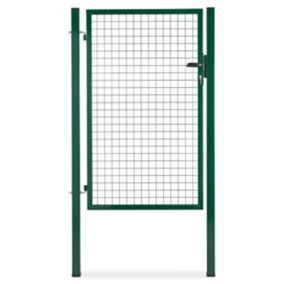 Portillon pour clôture grillagée à poteaux carrés Blooma vert 100 x h.150 cm