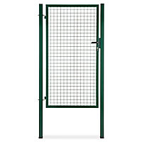 Portillon pour clôture grillagée à poteaux carrés Blooma vert 100 x h.170 cm