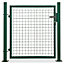 Portillon pour clôture grillagée à poteaux carrés sur platines Blooma vert 100 x h.100 cm