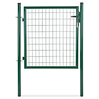 Portillon pour clôture grillagée à poteaux ronds vert 100 x h.100 cm