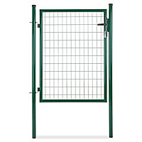 Portillon pour clôture grillagée à poteaux ronds vert 100 x h.120 cm
